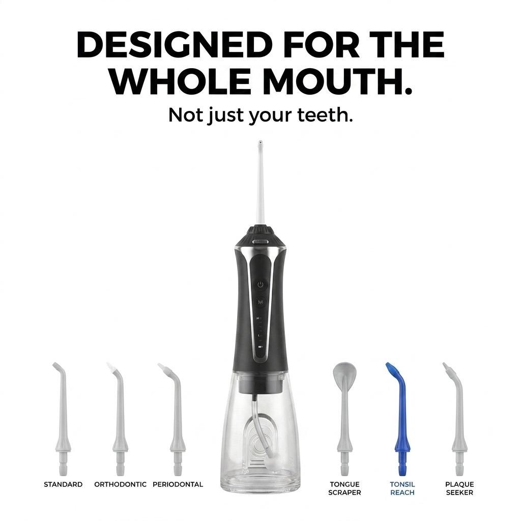 Crypta Tonsil Flushing and Oral Flosser
