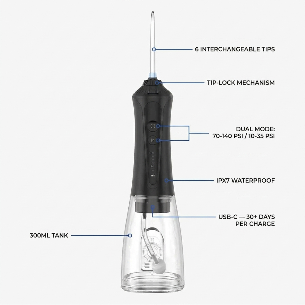 Crypta Tonsil Flushing and Oral Flosser